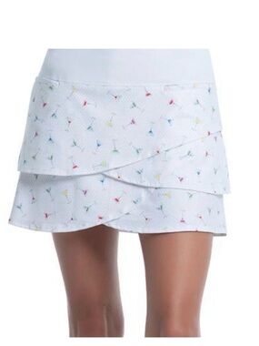 Lucky in Love Happy Hour Skort scallop tennis skirt Martini Print Medium layered